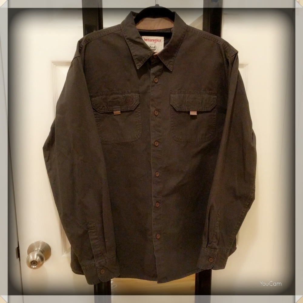 Wrangler Casual Button Up Shirt - Charcoal - L